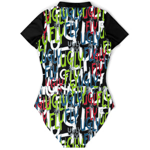 - Ugly Fly UPF 50+ Short Sleeve Bodysuit - Bodysuit Short Sleeve - AOP at TFC&H Co.