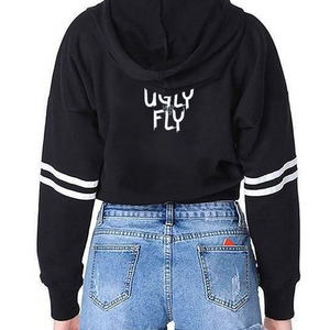 - Ugly Fly Women's Long Sleeve Cotton Crop Hoodie - womens cropped hoodie at TFC&H Co.
