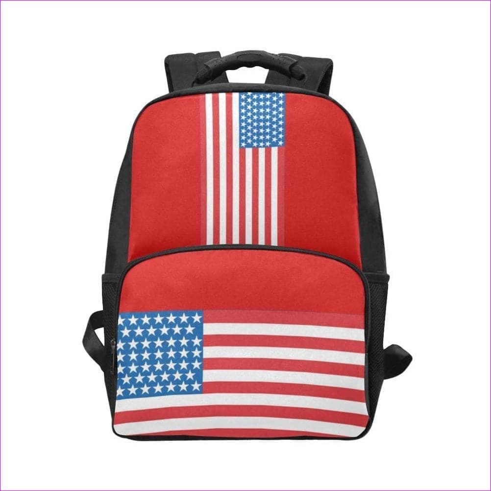 One Size USA Flag Laptop Backpack (Model 1663) US, ZA, CA Flag Laptop Backpack - backpack at TFC&H Co.