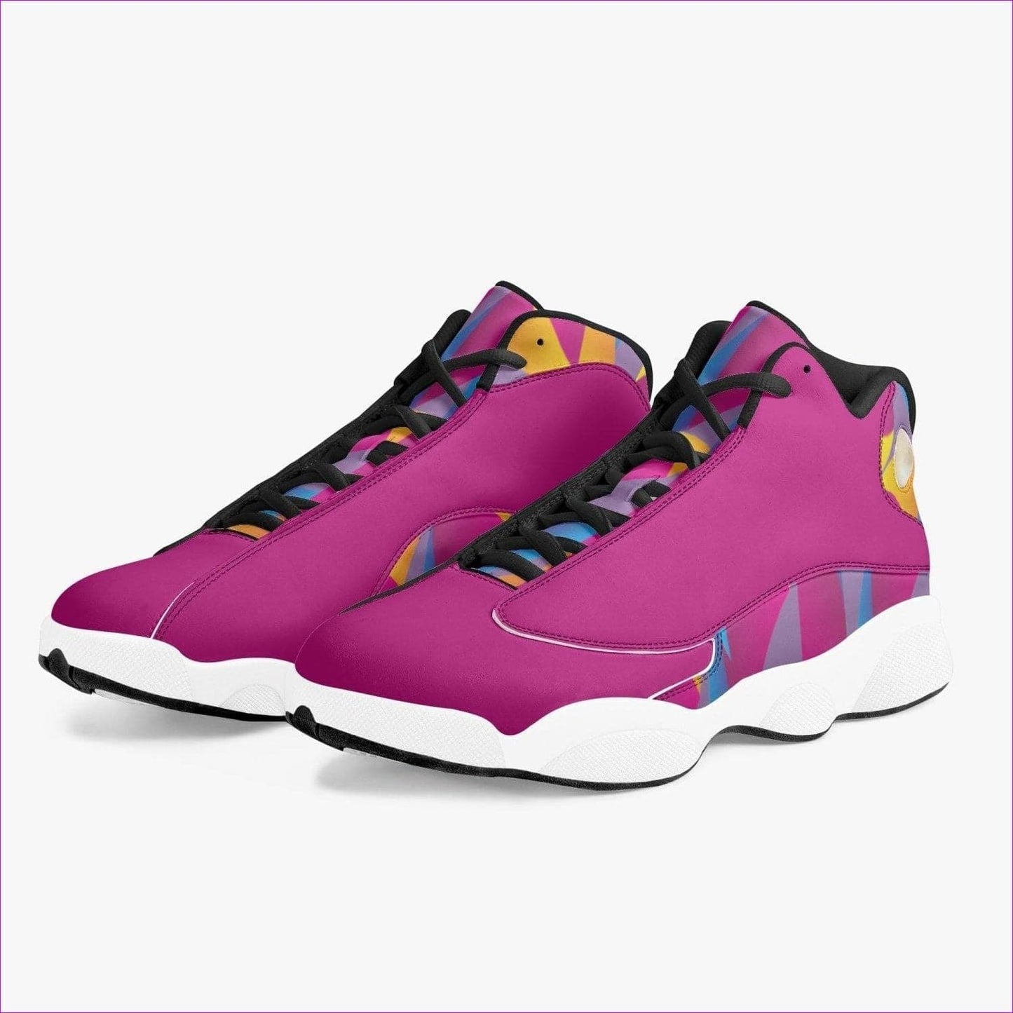 Vibrant Thang High-Top Leather Basketball Sneakers - Black - women's shoe at TFC&H Co.