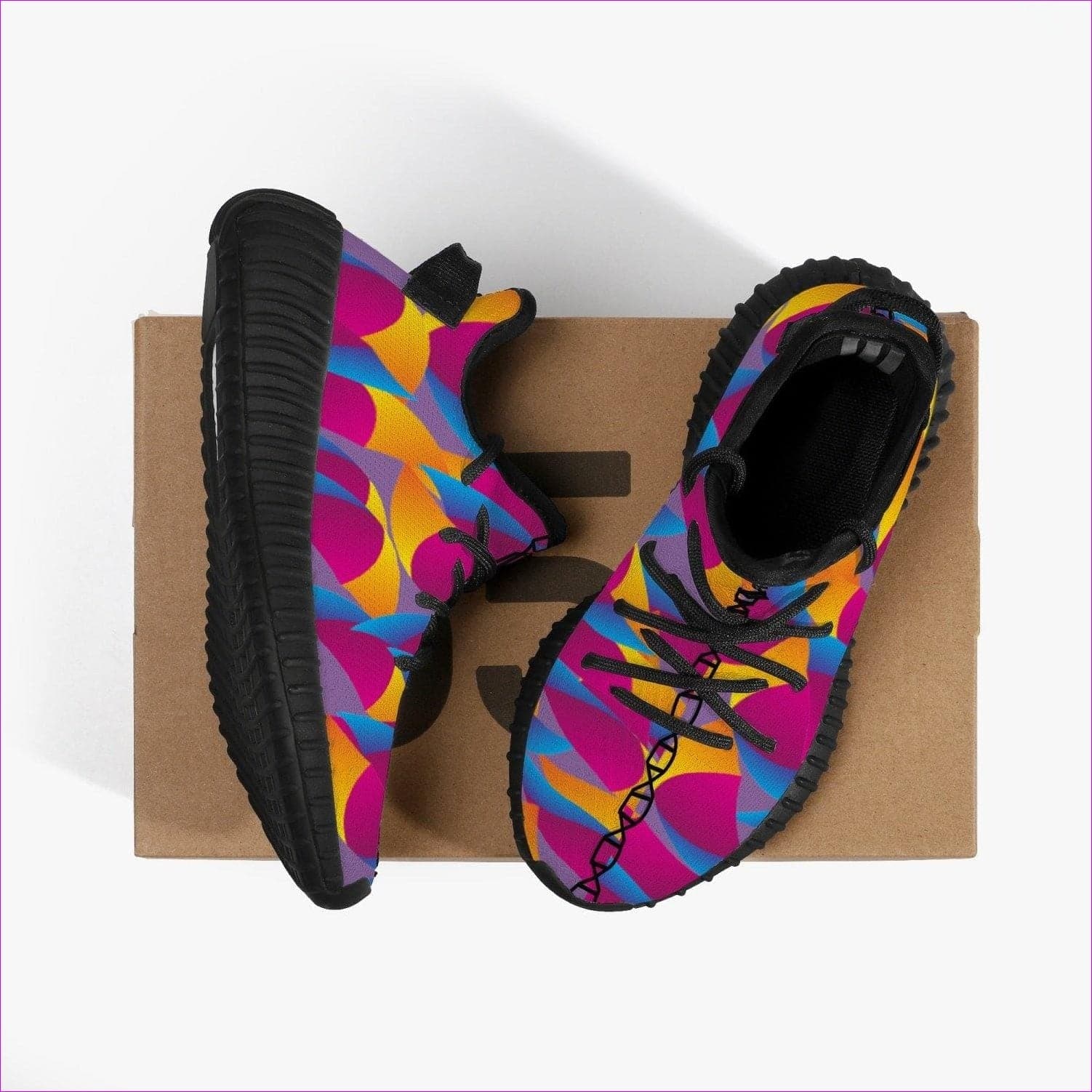 Youth4/EU35 - Vibrant Thang Kids Mesh Knit Sneakers - Black - kids shoe at TFC&H Co.