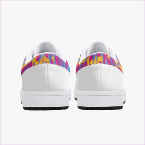 - Vibrant Thang Low-Top Leather Sneakers - White/Black - womens shoe at TFC&H Co.