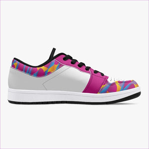 - Vibrant Thang Low-Top Leather Sneakers - White/Black - womens shoe at TFC&H Co.