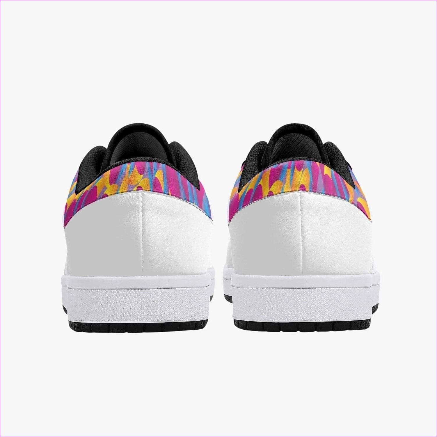 Vibrant Thang Low-Top Leather Sneakers - White/Black - women's shoe at TFC&H Co.
