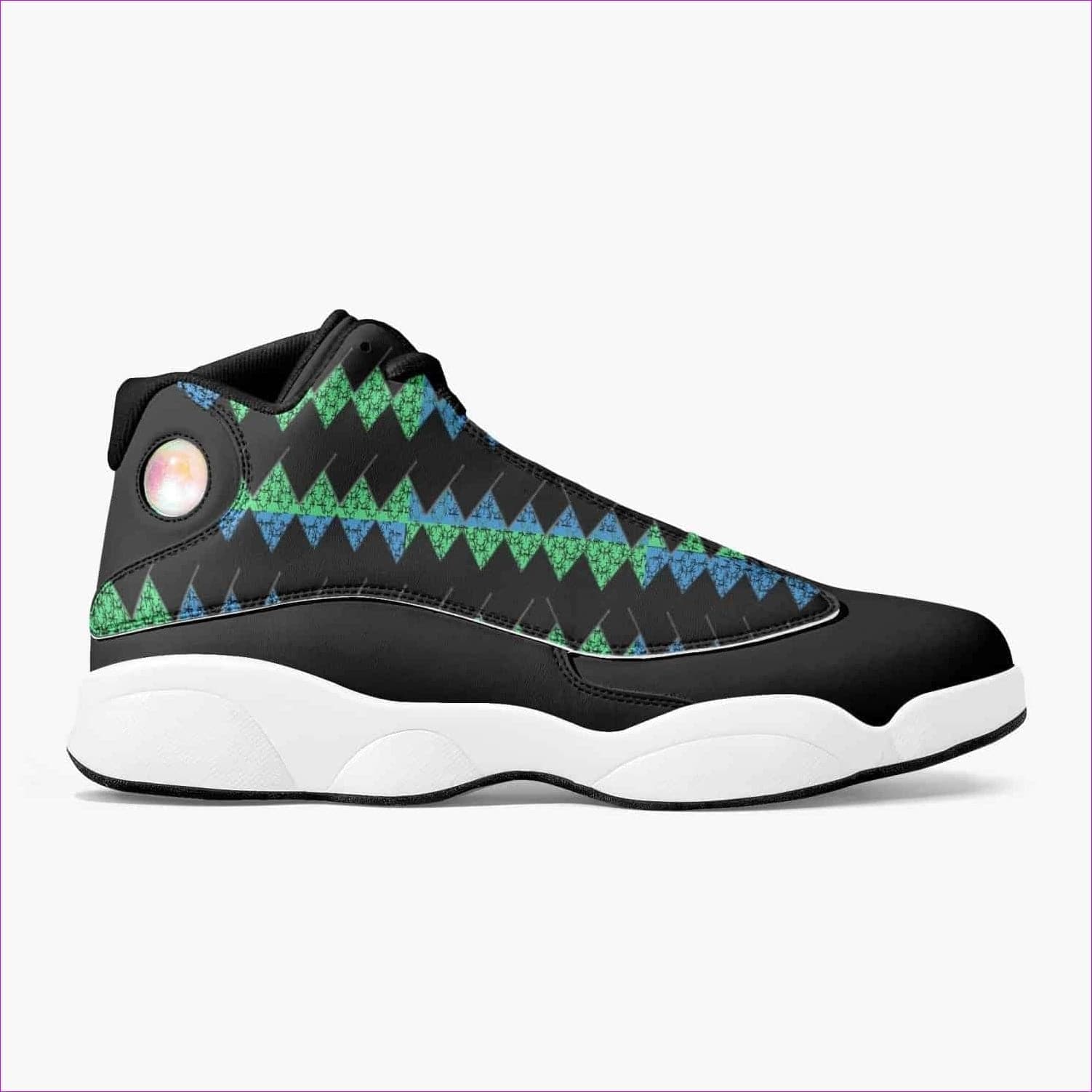 - Vitral High-Top Leather Basketball Sneakers - Black - unisex shoe at TFC&H Co.