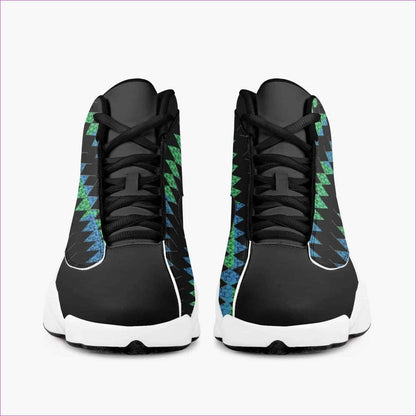 Vitral High-Top Leather Basketball Sneakers - Black - unisex shoe at TFC&H Co.