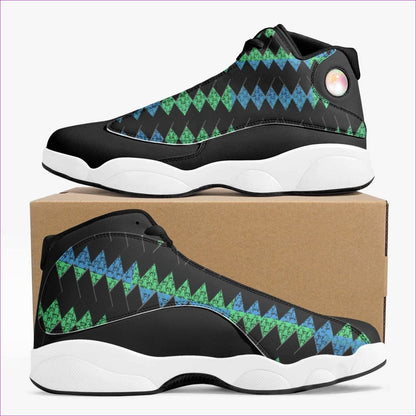 Vitral High-Top Leather Basketball Sneakers - Black - unisex shoe at TFC&H Co.