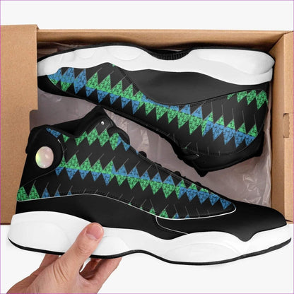 Vitral High-Top Leather Basketball Sneakers - Black - unisex shoe at TFC&H Co.