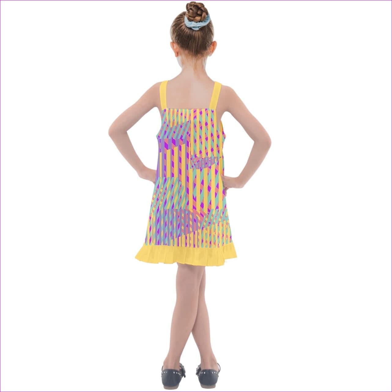 Vivid Weaved Kids Girls Overall Dress - kid's dress at TFC&H Co.