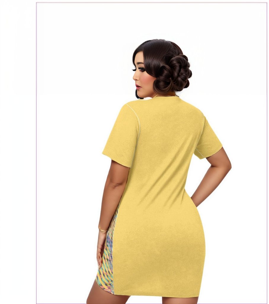 - Vivid Weaved Women’s Stacked Hem Dress Voluptuous (+) Plus Size - womens dress at TFC&H Co.