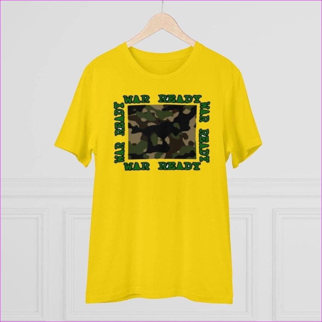XL Golden Yellow War Ready Men's Organic Tee - men's t-shirt at TFC&H Co.