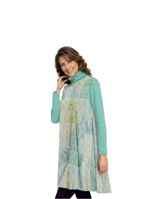- Washed Women's High Neck Dress With Long Sleeve - womens dress at TFC&H Co.