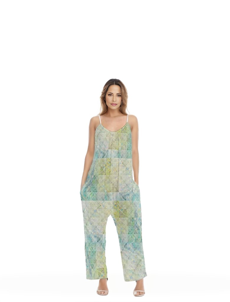 multi-colored Washed Women's Loose Cami Jumpsuit - women's jumpsuit at TFC&H Co.