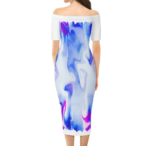 - Water Color Women's Off The Shoulder Dress - womens dress at TFC&H Co.