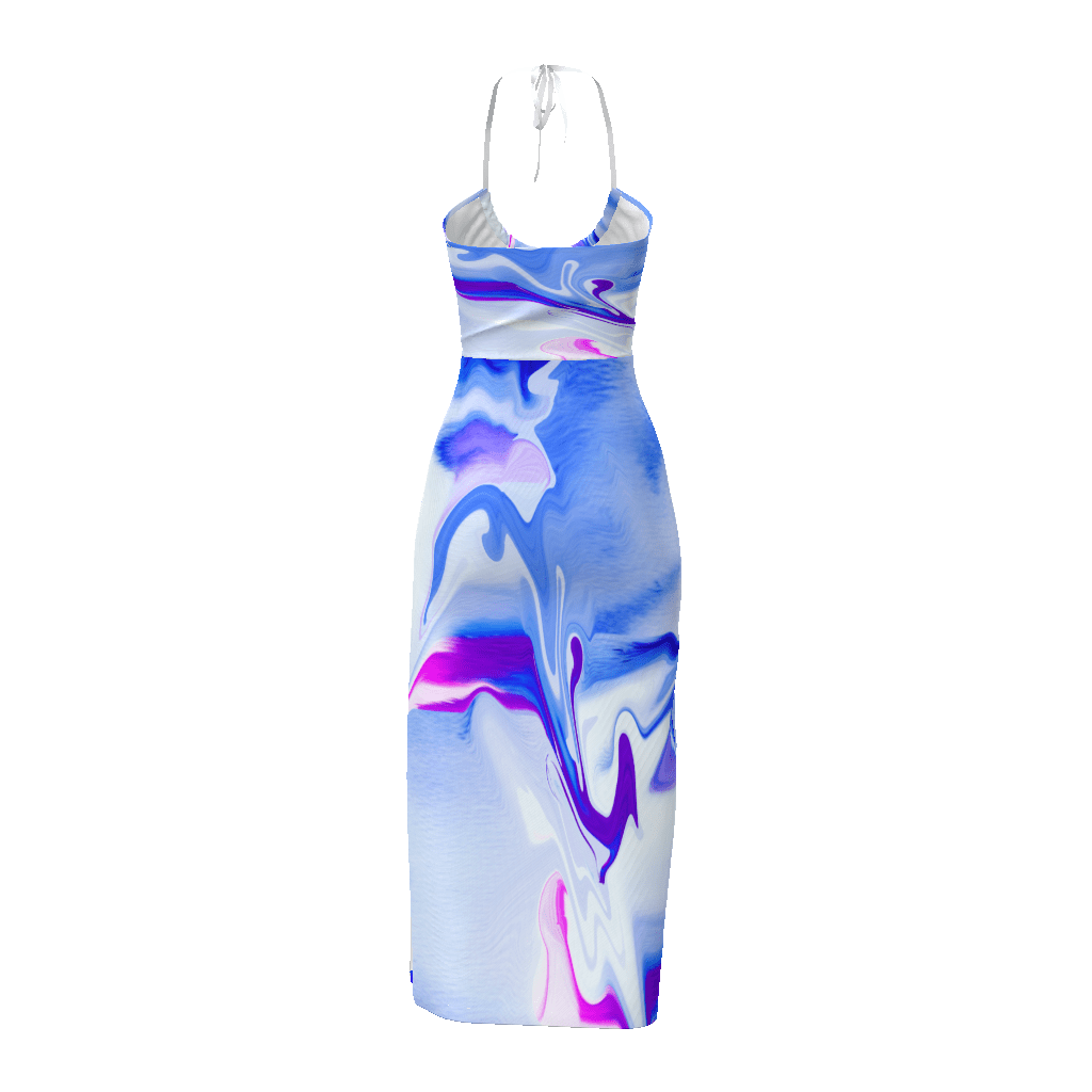- Water Color Women's Tied Backless Cut-out Bodycon Dress - womens dress at TFC&H Co.