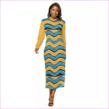 multi-colored - Wave Women's Hip Dress - womens dress at TFC&H Co.