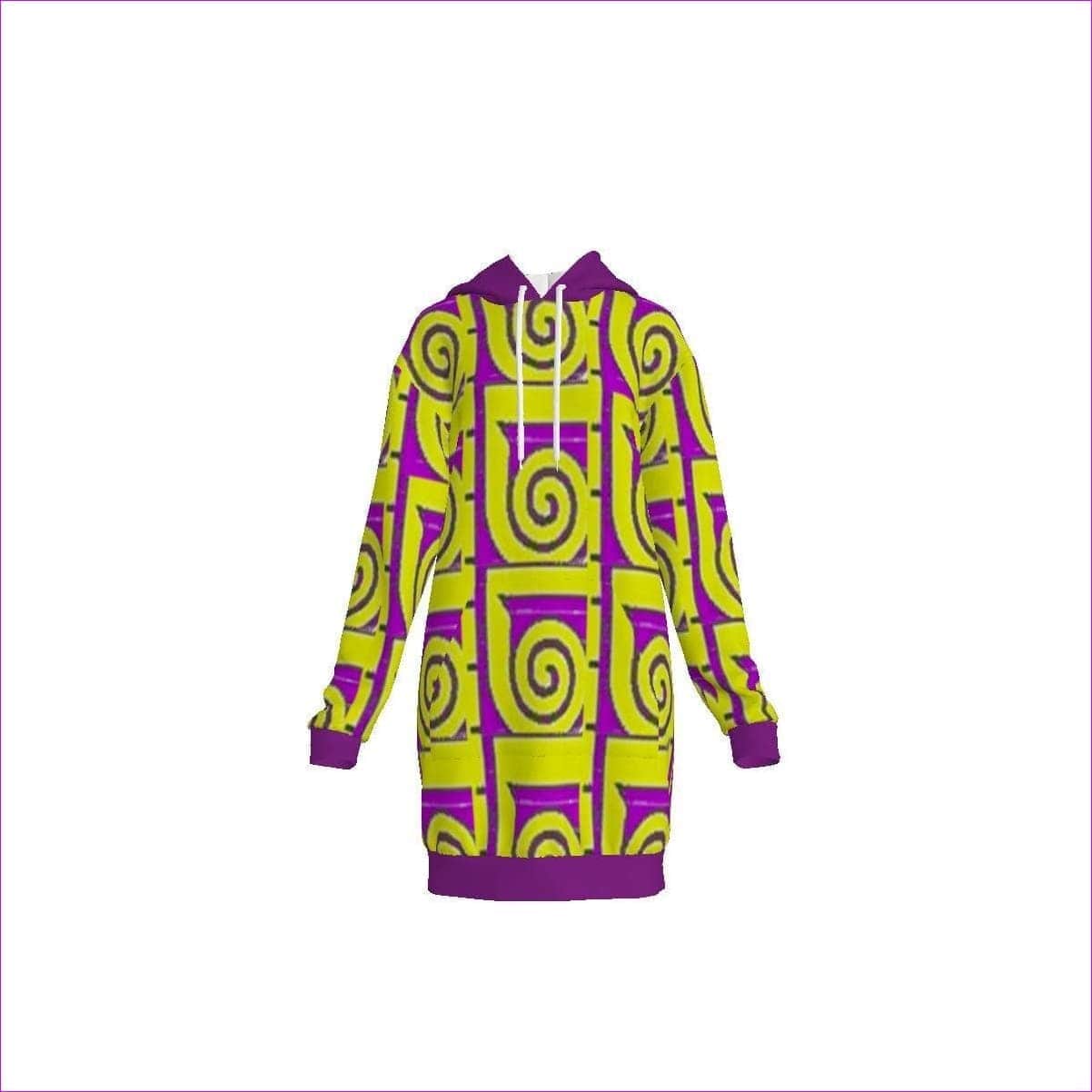 yellow Well Seasoned Hooded Sweatshirt Dress - Lakers - women's hoodie dress at TFC&H Co.