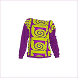 Purple/Yellow - Well Seasoned Off-Shoulder Sweatshirt - Lakers - womens sweatshirt at TFC&H Co.