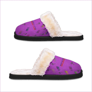 purple Women's "Because I Can" Home Plush Slippers - women's slippers at TFC&H Co.