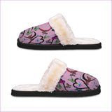 pink Women's Butterfly Love Home Plush Slippers - women's slippers at TFC&H Co.