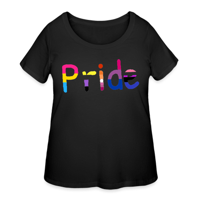 black - Women’s Curvy Pride T-Shirt - Women’s Curvy T-Shirt | LAT 3804 at TFC&H Co.