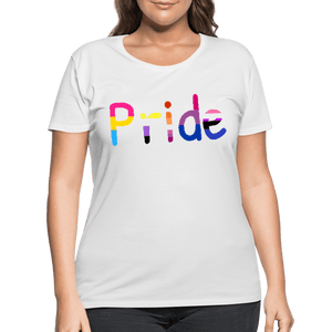 white - Women’s Curvy Pride T-Shirt - Women’s Curvy T-Shirt | LAT 3804 at TFC&H Co.