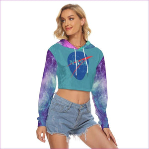 - Women's Nasa Drop Shoulder Cropped Hoodie - womens cropped hoodie at TFC&H Co.