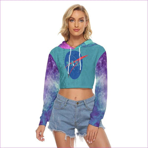 - Women's Nasa Drop Shoulder Cropped Hoodie - womens cropped hoodie at TFC&H Co.