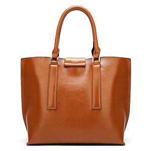 - Women's Oil Wax Leather Handbag - handbag at TFC&H Co.