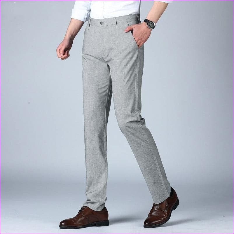 Grey Woodpecker Thin Men''s Pants - Non Ironing - men's pants at TFC&H Co.