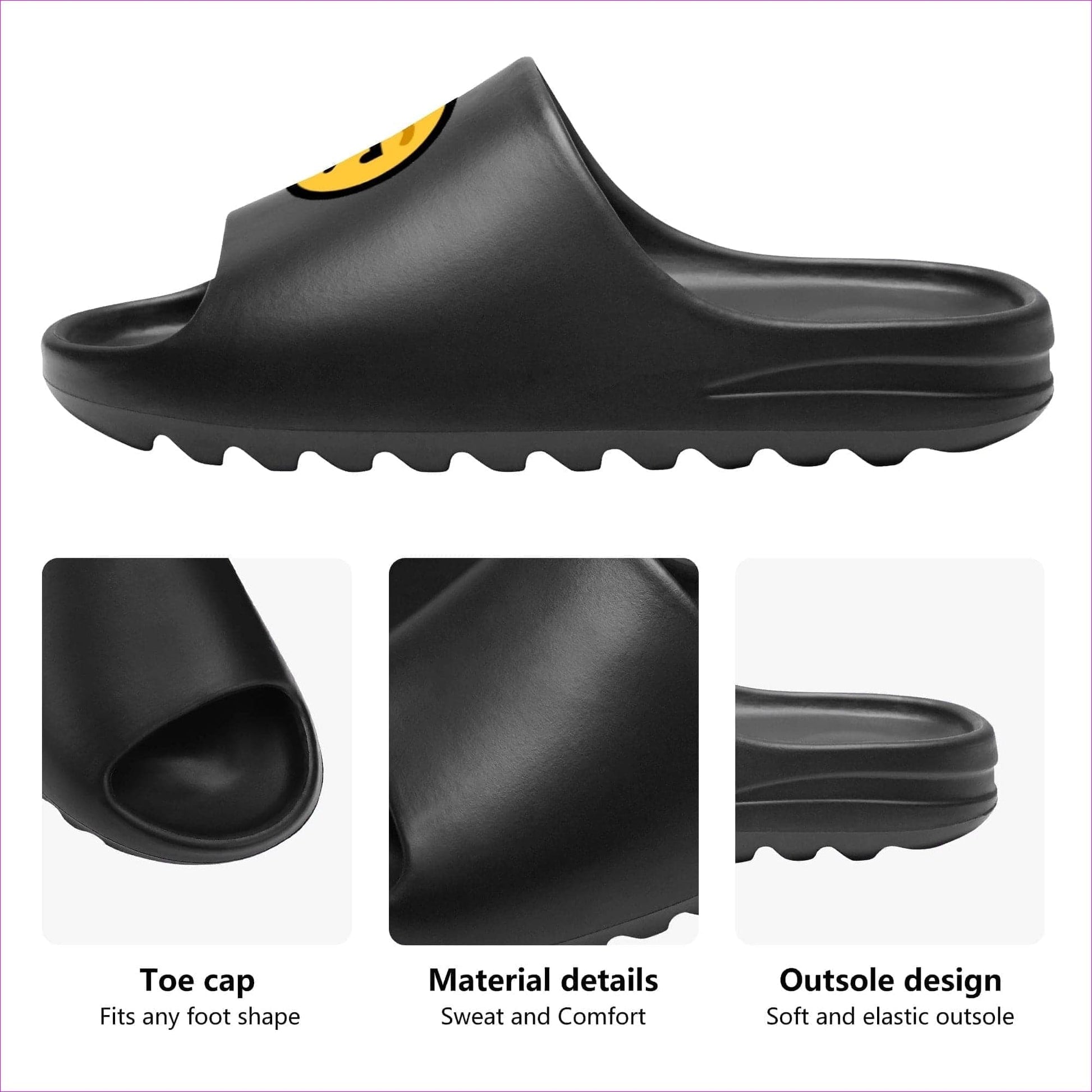 Yeah Whatever Women's Black Platform Summer Sandals - women's slides at TFC&H Co.