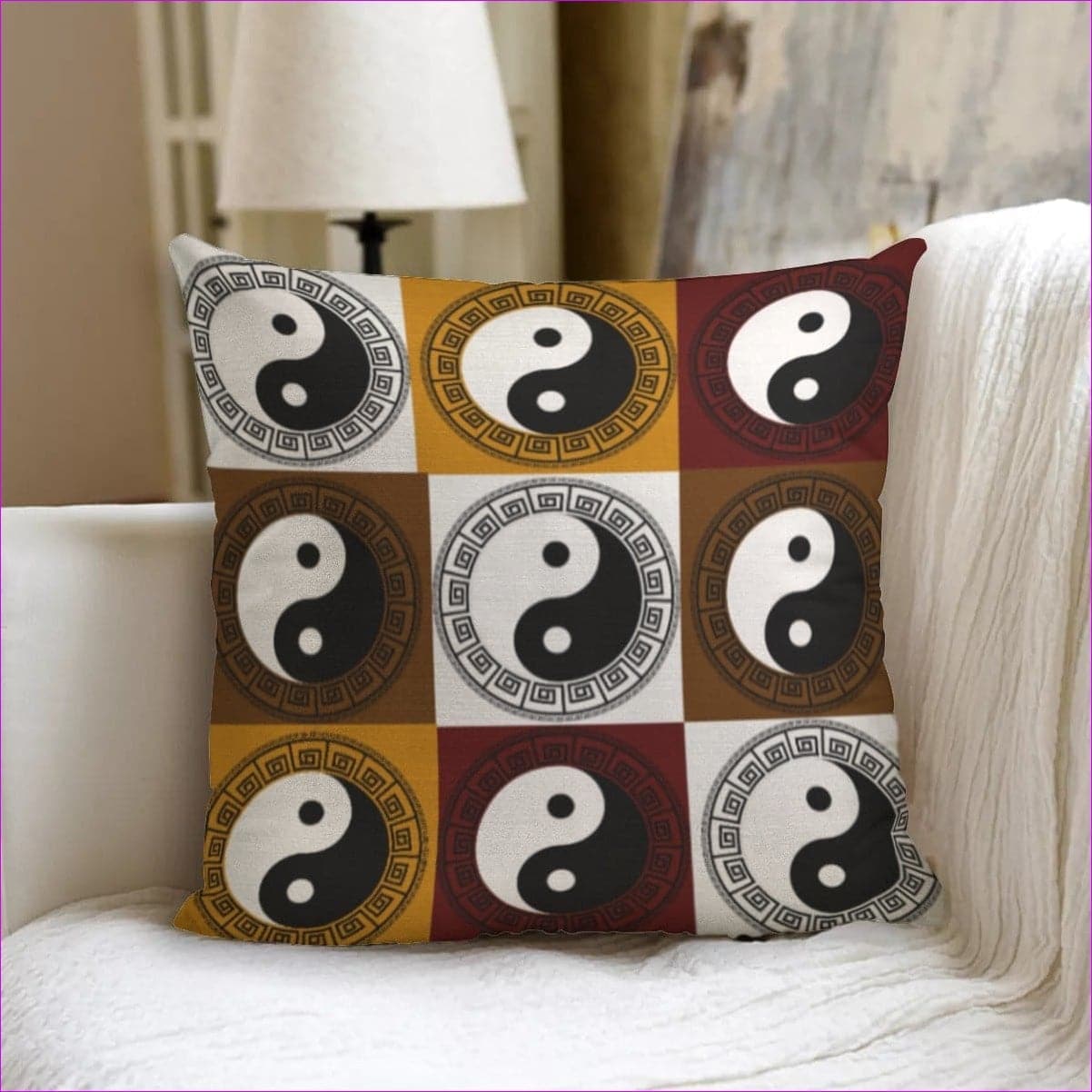 Yin Yang Couch Pillow with Pillow Insert - couch pillow at TFC&H Co.
