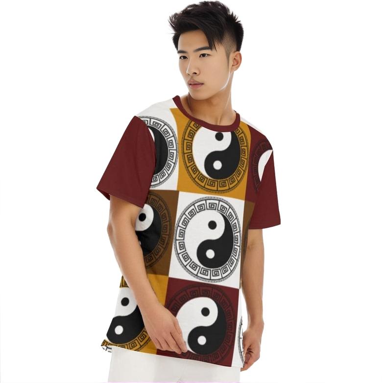 Yin Yang Men's O-Neck T-Shirt Organic Cotton - men's t-shirt at TFC&H Co.