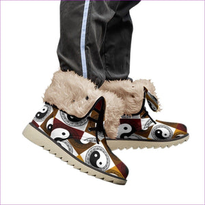 multi-colored - Yin Yang Men's Plush Boots - Mens Boots at TFC&H Co.