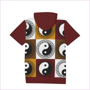 - Yin Yang Men's Short Sleeve Hoodie T-Shirt Organic Cotton - mens short sleeve hoodie at TFC&H Co.