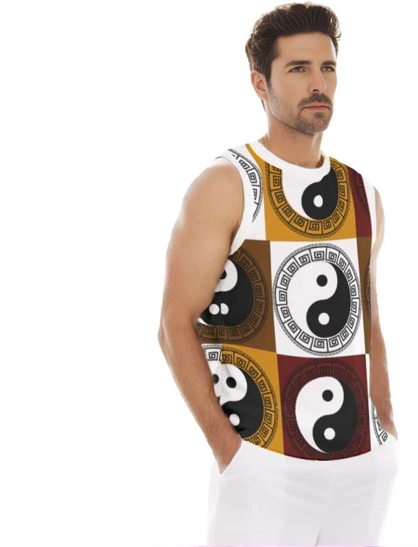 Yin Yang Men's Sports Vest - men's tank top at TFC&H Co.