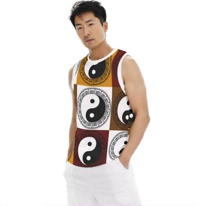 Yin Yang Men's Sports Vest - men's tank top at TFC&H Co.