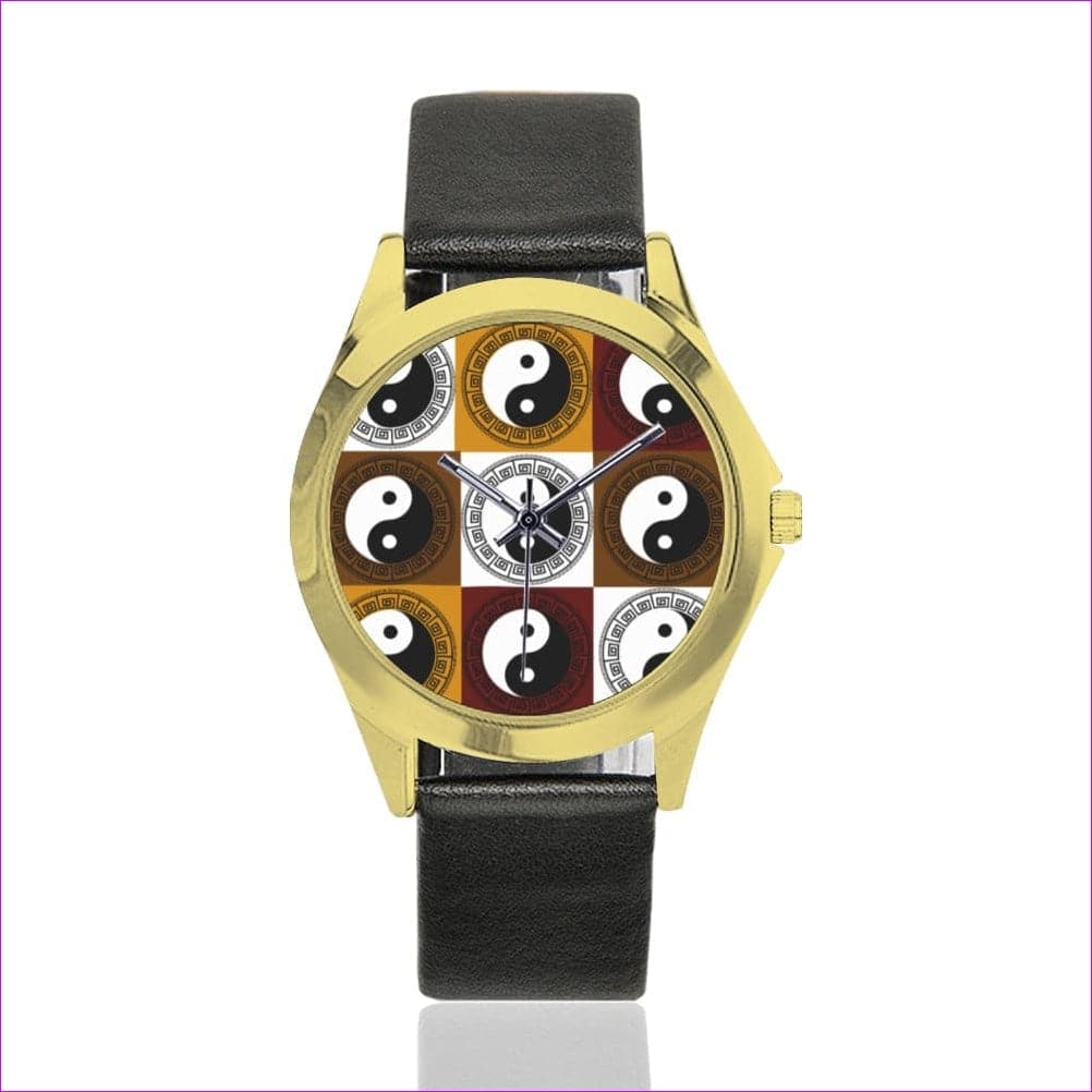 One Size Yin & Yang Unisex Round Metal Watch (Model 216) - Yin & Yang Men's Watch - watch at TFC&H Co.