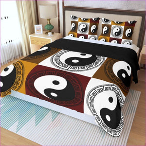 - Yin Yang Three Piece Duvet Cover Set - duvet set at TFC&H Co.