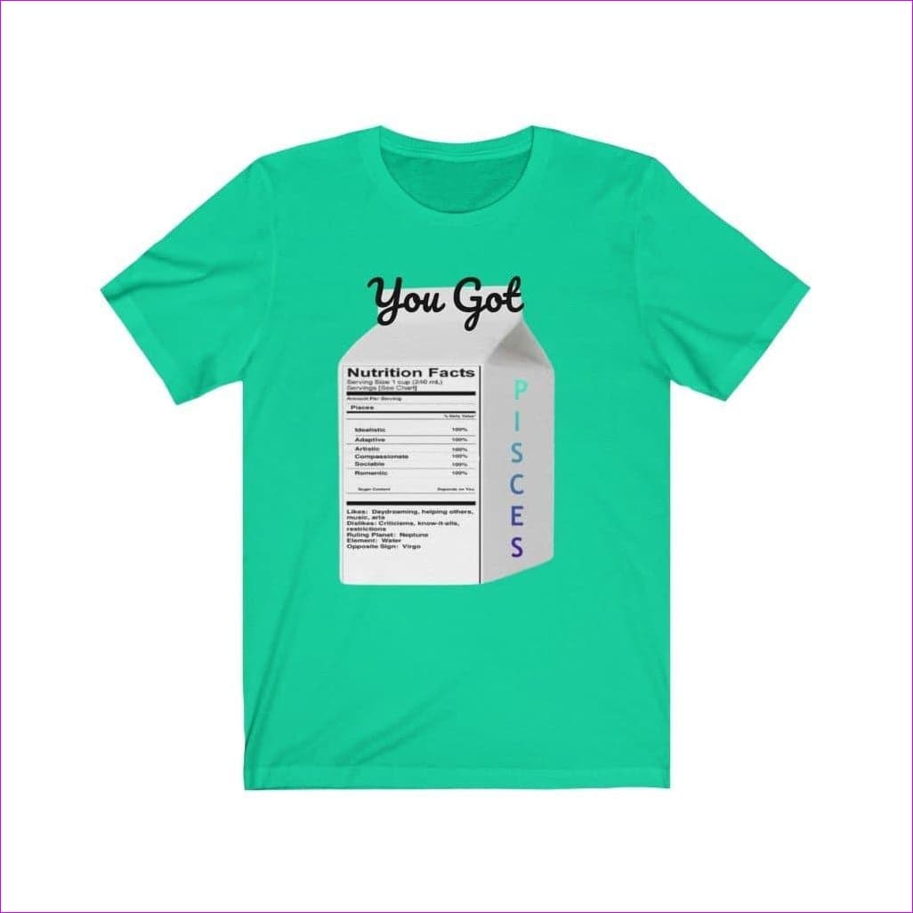 Teal - Zodiac Vibes: Pisces Unisex You Got Jersey Short Sleeve Tee - Unisex T-Shirt at TFC&H Co.