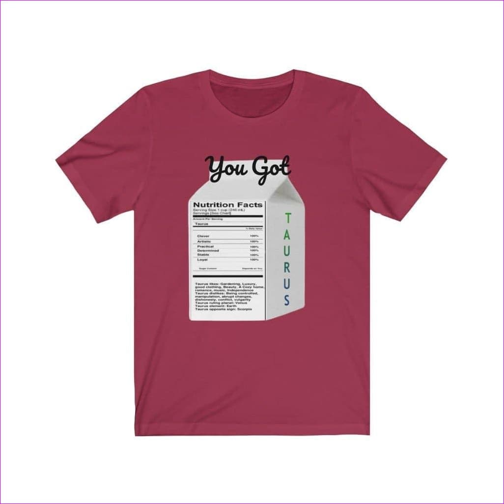 Cardinal - You Got Taurus Premium Unisex Zodiac Sign Tee: Embrace Your Bullish Nature! - Unisex T-Shirt at TFC&H Co.