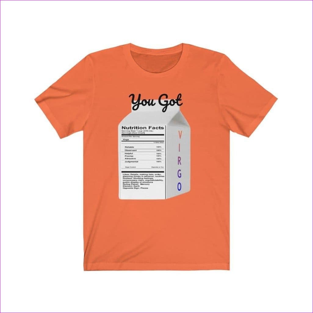 Orange You Got Virgo Unisex Jersey Short Sleeve Tee Voluptuous (+) Size Available - Unisex T-Shirt at TFC&H Co.