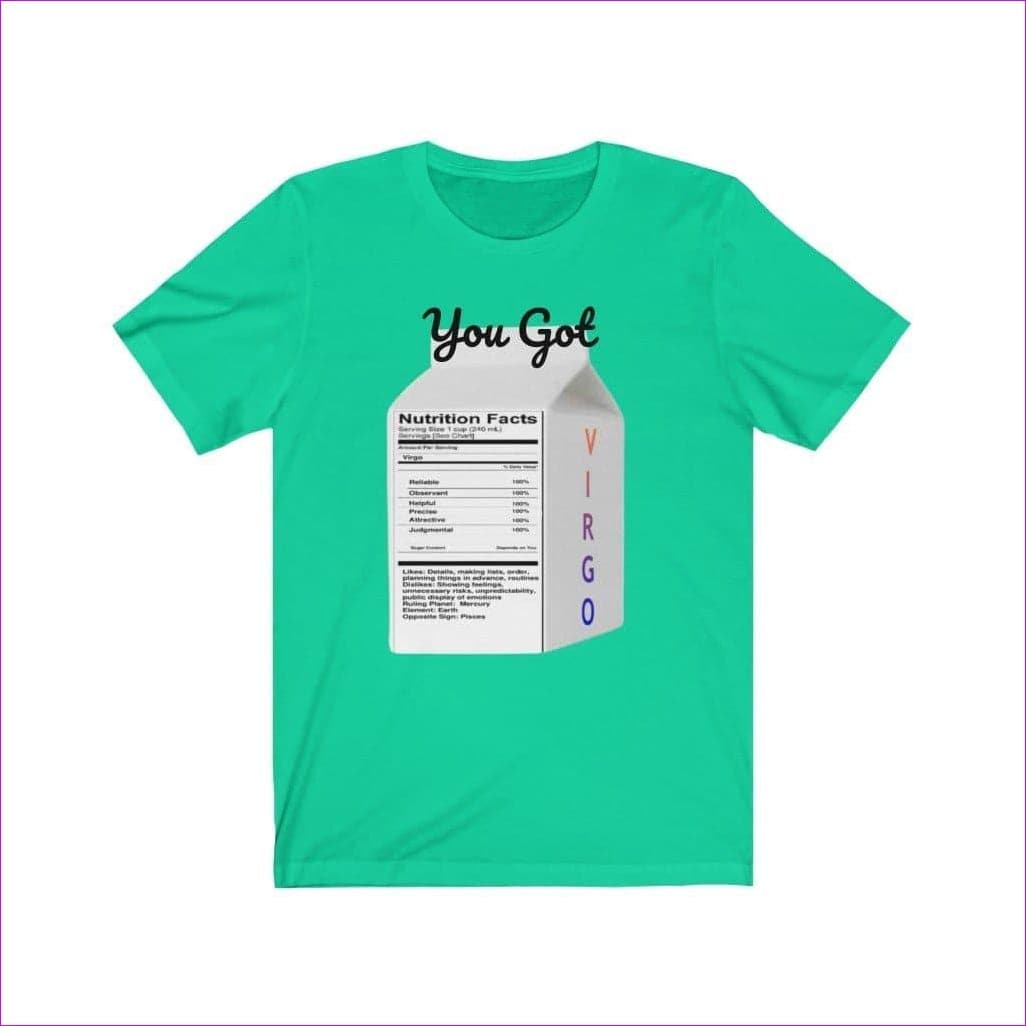 Teal You Got Virgo Unisex Jersey Short Sleeve Tee Voluptuous (+) Size Available - Unisex T-Shirt at TFC&H Co.