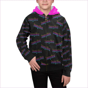 Young Diva Fuzzy Kids Hoodie - Kid's Hoodies at TFC&H Co.