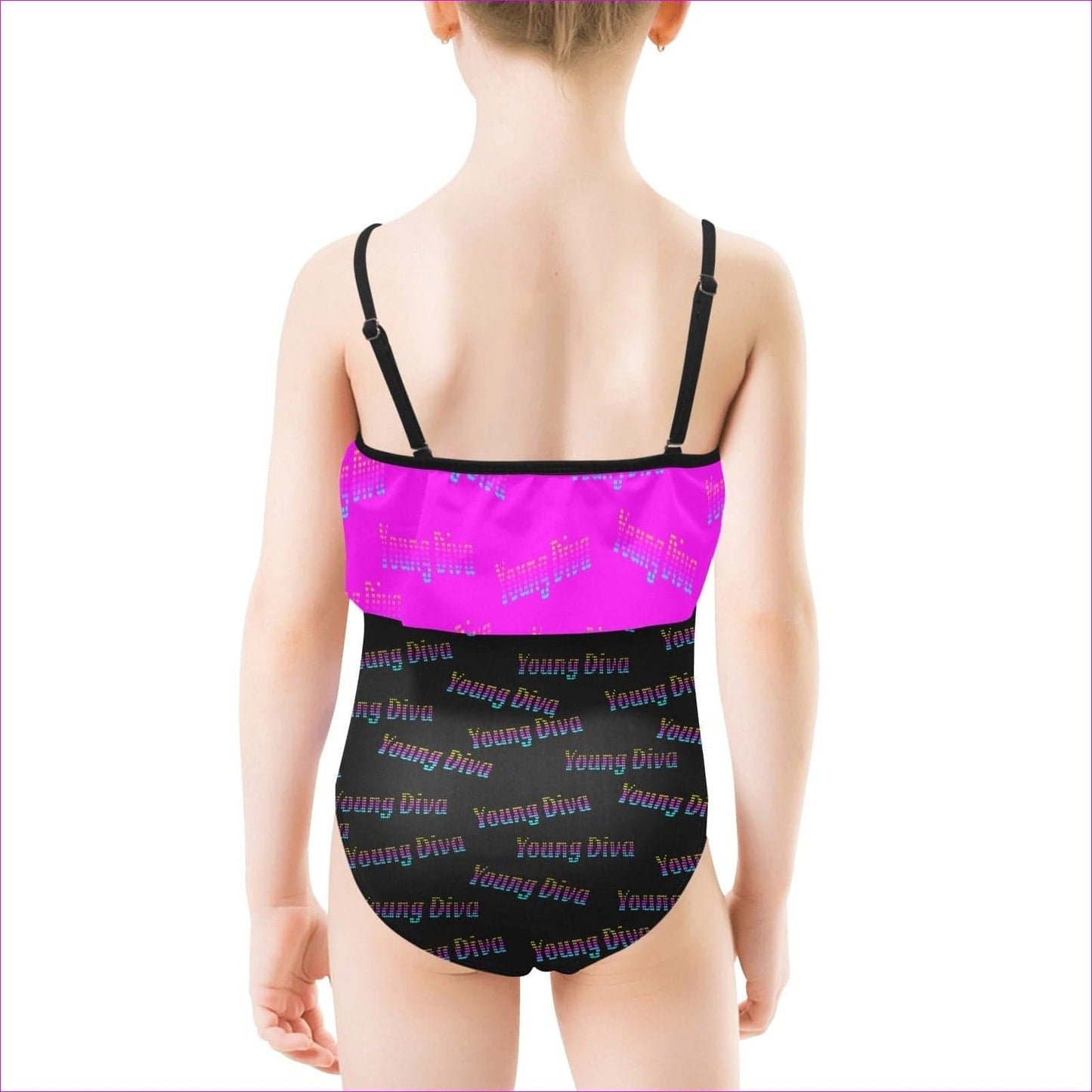 Young Diva Kids Spaghetti Strap Ruffle Swimsuit - kid's swimsuit at TFC&H Co.