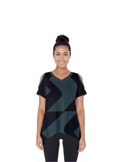 Zig Cut Out Side Drop Shirt - women's top at TFC&H Co.