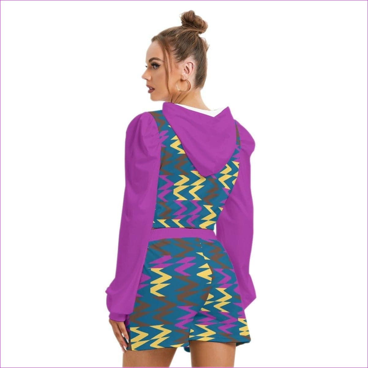 - Zig & Zag Women's & Teen's Hoodie And Short Set - womens cropped hoodie & short set at TFC&H Co.
